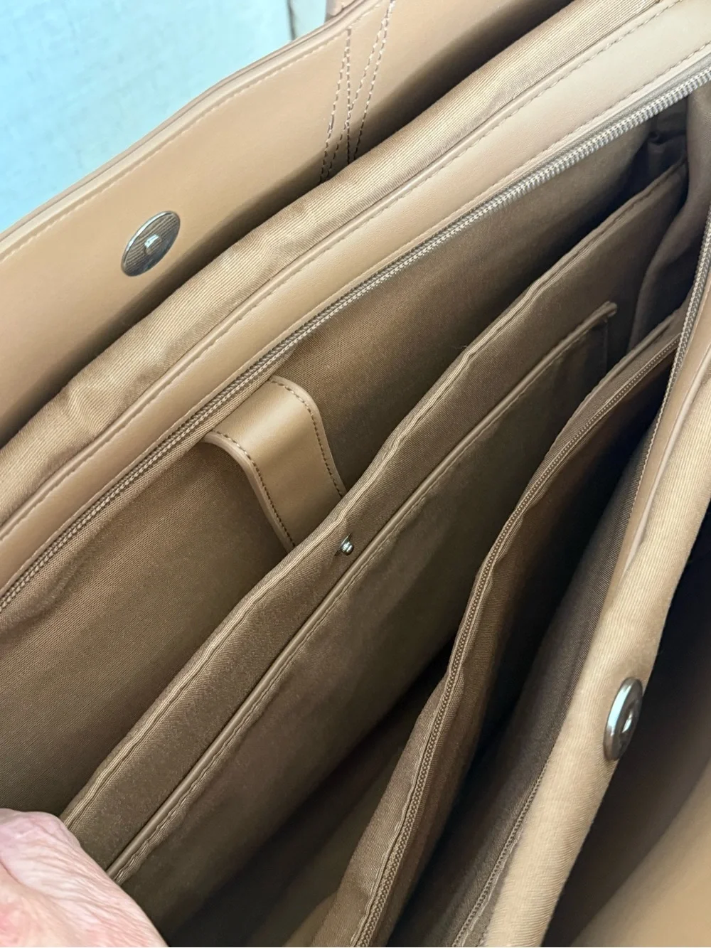 CALPAK Haven 16 Laptop Tote Bag Toffee Brown Tan Work Travel Commuter Office